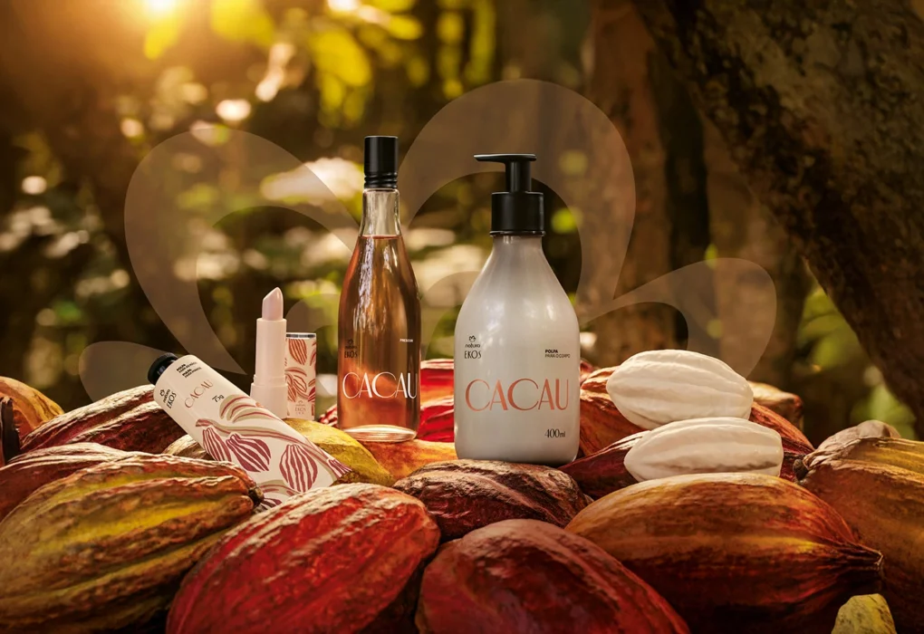 linha de cosméticos com cacau natura
