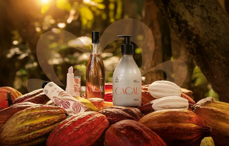 linha de cosméticos com cacau natura