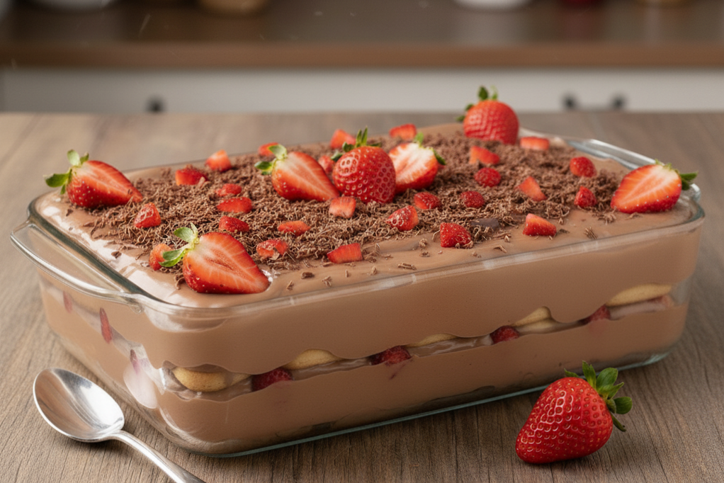 Sobremesas de chocolate para o Natal: 3 receitas irresistíveis 2 sobremesas de chocolate para o natal. Pavê de chocolate com morango