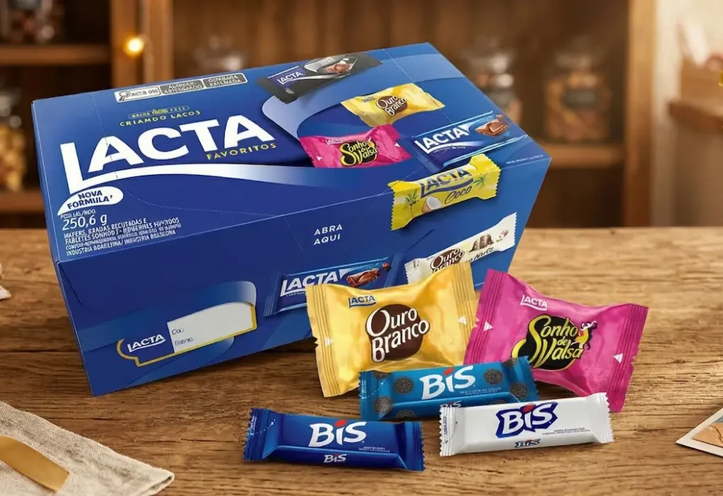 Quais bombons vem na caixa da Lacta