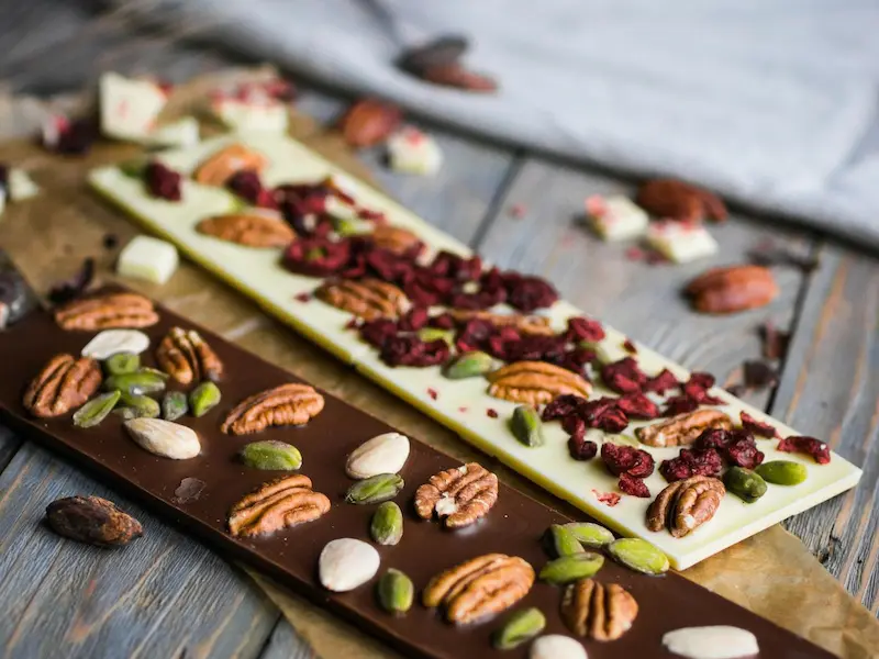 Barras de Chocolate Natalina