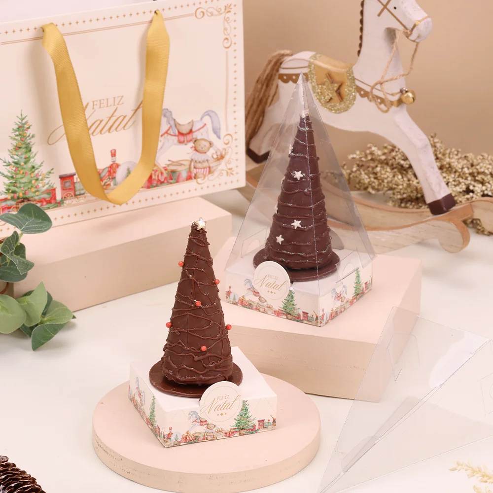 Cones trufados de natal
